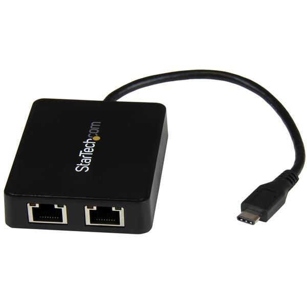 StarTech.com Dual USBC to GbE Adapter with USBA Port - NWT FM SOLUTIONS - YOUR CATERING WHOLESALER