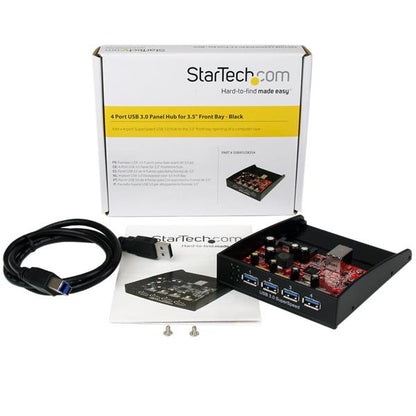 StarTech.com USB3 Front Panel 4 Port Hub 3.5in 5.25in