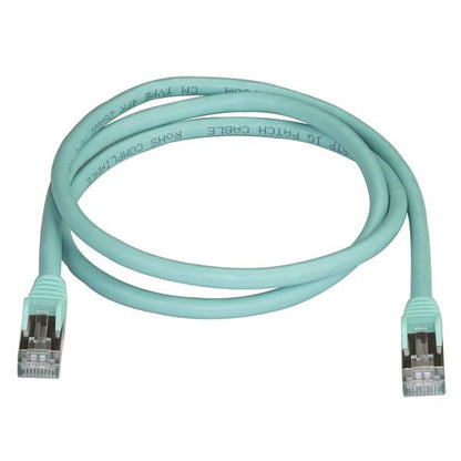 StarTech.com 1m Aqua Cat6a Ethernet Cable STP