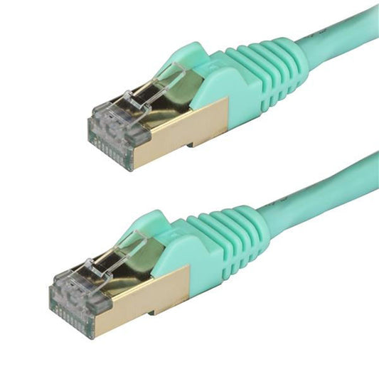 StarTech.com 0.5m Aqua Cat6a Ethernet STP Cable - NWT FM SOLUTIONS - YOUR CATERING WHOLESALER