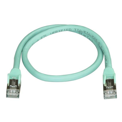 StarTech.com 0.5m Aqua Cat6a Ethernet STP Cable