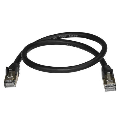 StarTech.com 0.5m Black Cat6a Ethernet STP Cable