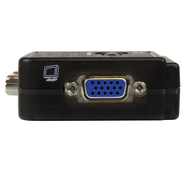 StarTech.com 2 Port Black USB KVM Switch