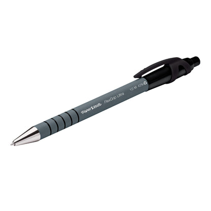 Paper Mate Flexgrip Ultra Retractable Ballpoint Pen 1.0mm Tip 0.5mm Line Black (Pack 5) - 2027751