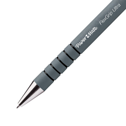 Paper Mate Flexgrip Ultra Retractable Ballpoint Pen 1.0mm Tip 0.5mm Line Black (Pack 5) - 2027751