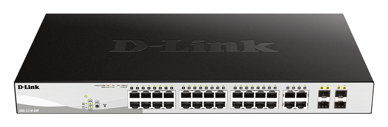 D-Link DGS-1210-28MP Managed L2 Gigabit Power over Ethernet 1U Network Switch - NWT FM SOLUTIONS - YOUR CATERING WHOLESALER