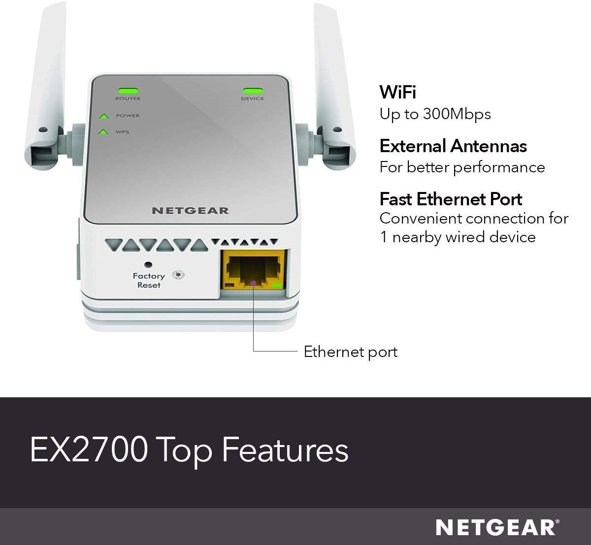 Netgear Wireless N300 Network Range Extender