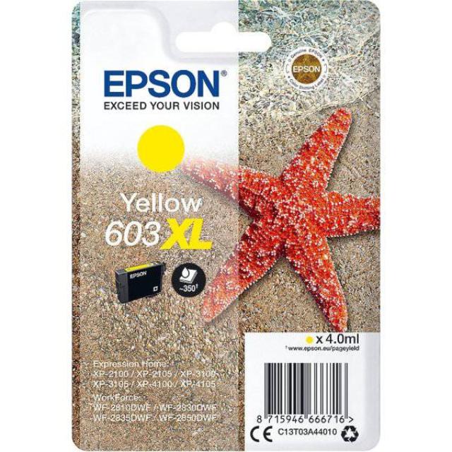 Epson 603XL Starfish Yellow High Yield Ink Cartridge 4ml - C13T03A44010 - NWT FM SOLUTIONS - YOUR CATERING WHOLESALER