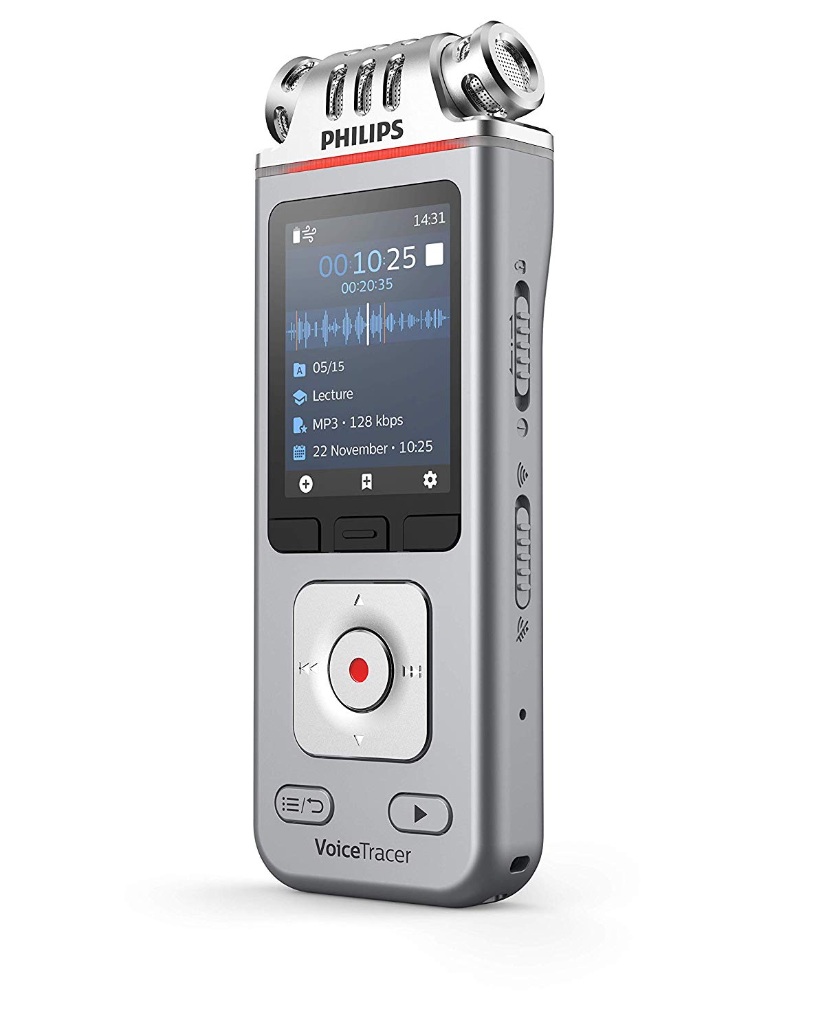 Philips Dictation DVT4110 VoiceTracer Audio Recorder 8GB Memory Chrome Silver - NWT FM SOLUTIONS - YOUR CATERING WHOLESALER