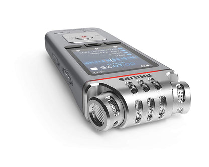 Philips Dictation DVT4110 VoiceTracer Audio Recorder 8GB Memory Chrome Silver