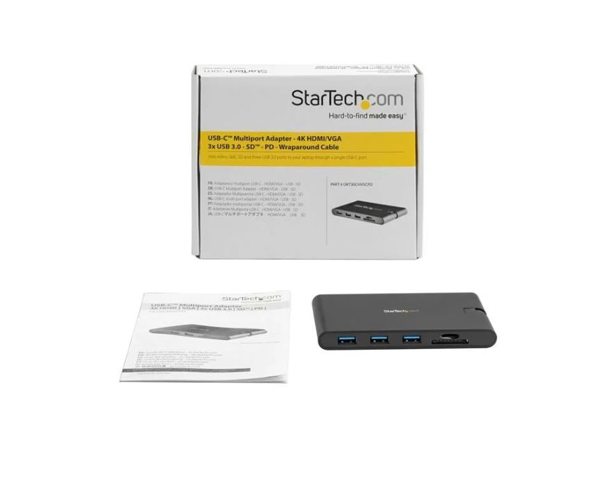 StarTech.com USB C Multiport Adapter HDMI and VGA