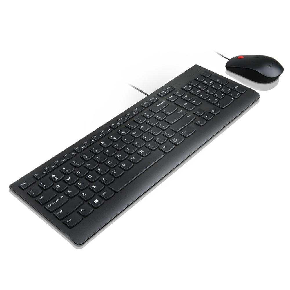 Lenovo US English USB QWERTY Wired Keyboard and Mouse