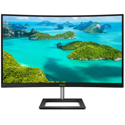 Philips E Line 325E1C 31.5 Inch 2560 x 1440 Pixels Quad HD VA Panel HDMI VGA DisplayPort Monitor - NWT FM SOLUTIONS - YOUR CATERING WHOLESALER