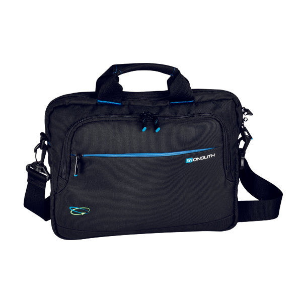 Monolith Blue Line Chrome Briefcase for Laptops up to 13.3 inch Black/Blue 2000003315 - NWT FM SOLUTIONS - YOUR CATERING WHOLESALER