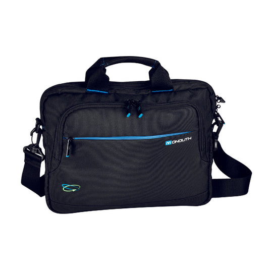 Monolith Blue Line Chrome Briefcase for Laptops up to 13.3 inch Black/Blue 2000003315 - NWT FM SOLUTIONS - YOUR CATERING WHOLESALER