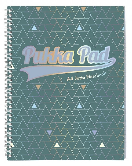 Pukka Pad Glee Jotta A4 Wirebound Card Cover Notebook Ruled 200 Pages Green (Pack 3) - 3008-GLE - NWT FM SOLUTIONS - YOUR CATERING WHOLESALER