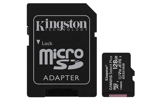 Kingston Technology Canvas Select Plus 128GB MicroSDXC Memory Card and Adapter - NWT FM SOLUTIONS - YOUR CATERING WHOLESALER
