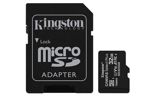 Kingston Technology Canvas Select Plus 32GB MicroSDHC Memory Card and Adapter - NWT FM SOLUTIONS - YOUR CATERING WHOLESALER