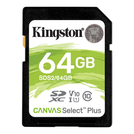 Kingston Technology Canvas Select Plus 64GB Class 10 SDXC Memory Card - NWT FM SOLUTIONS - YOUR CATERING WHOLESALER