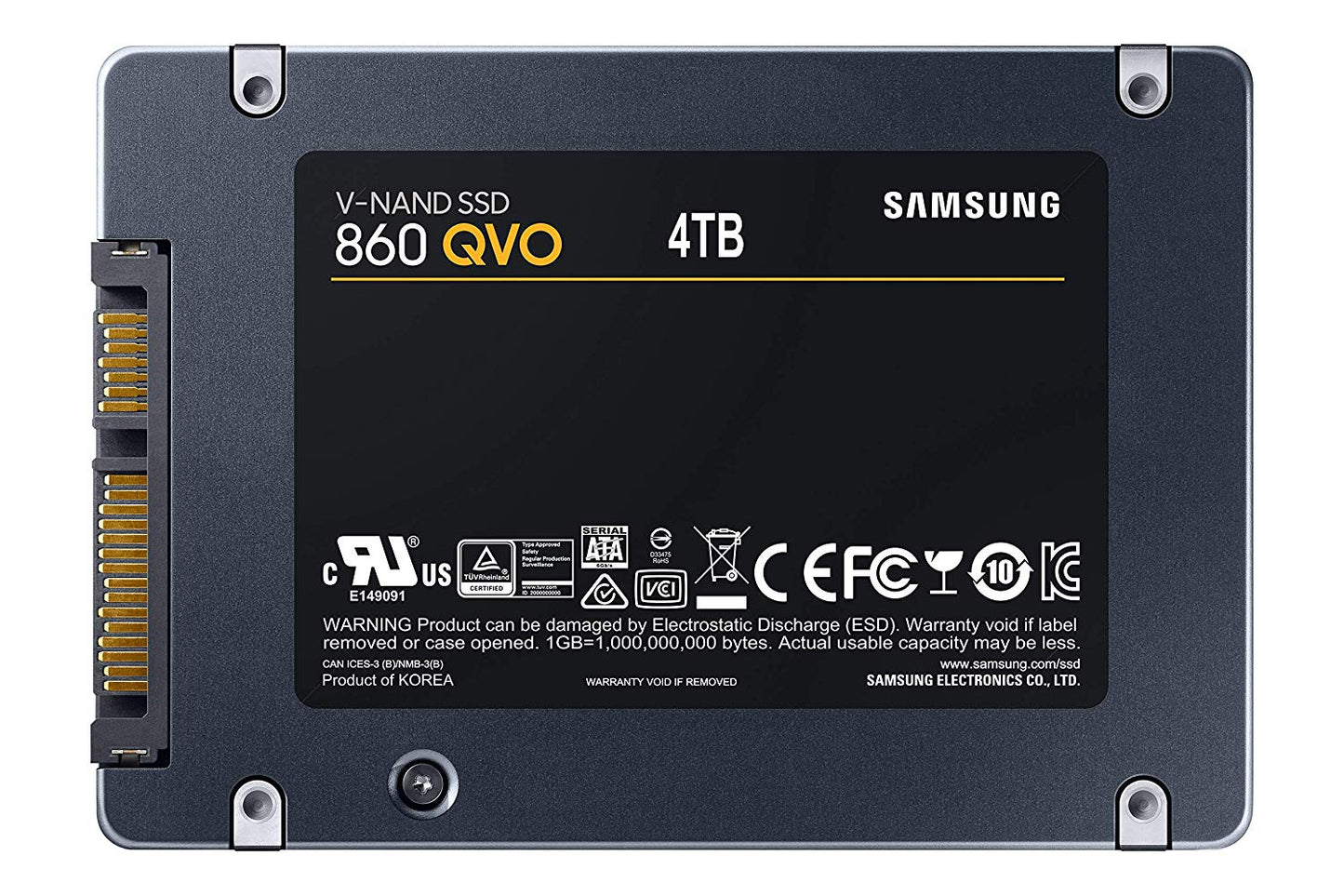 Samsung 4TB 860 QVO SATA3 2.5 Inch VNAND Internal Solid State Drive