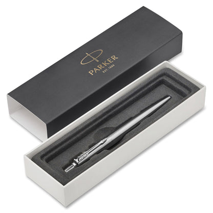 Parker Jotter Ballpoint Pen Stainless Steel/Chrome Barrel Blue Ink Gift Box - 1953170