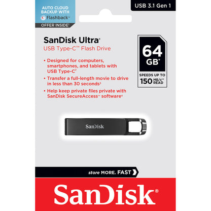 SanDisk Ultra 64GB USB-C Slide Flash Drive