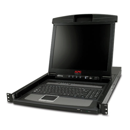 APC 17 Inch Rack LCD Console 8 Port KVM Switch - NWT FM SOLUTIONS - YOUR CATERING WHOLESALER