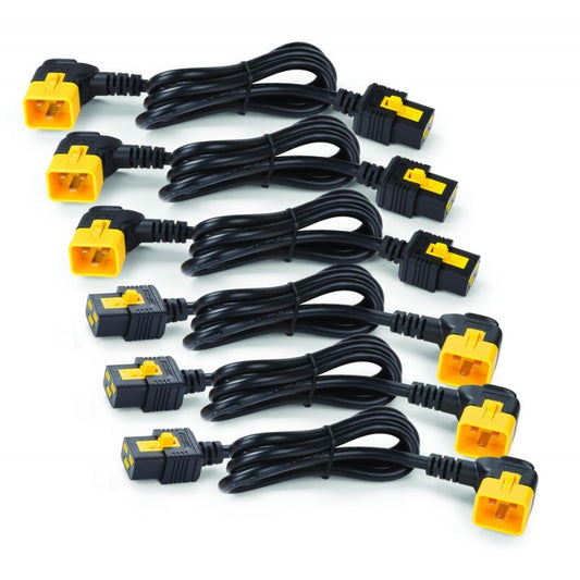 APC 1.8m C19 to C20 90 Degree Power Cables 6 Pack - NWT FM SOLUTIONS - YOUR CATERING WHOLESALER