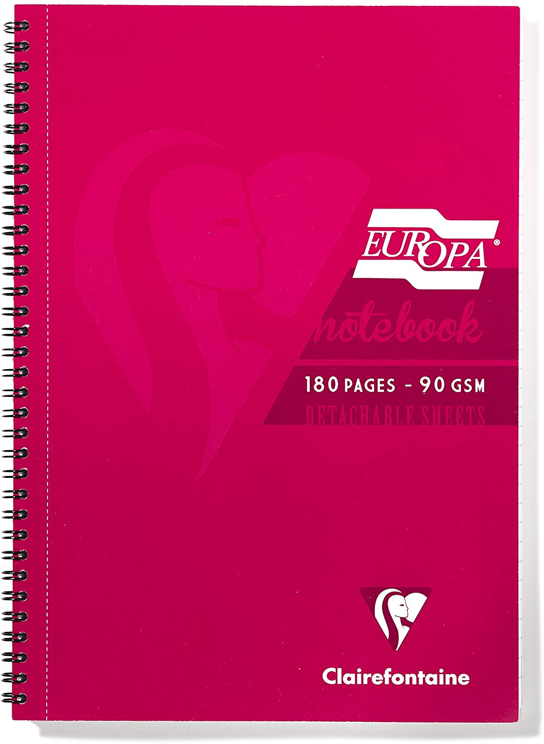 Clairefontaine Europa A4 Wirebound Card Cover Notebook Ruled 180 Pages Red (Pack 5) - 5805Z - NWT FM SOLUTIONS - YOUR CATERING WHOLESALER