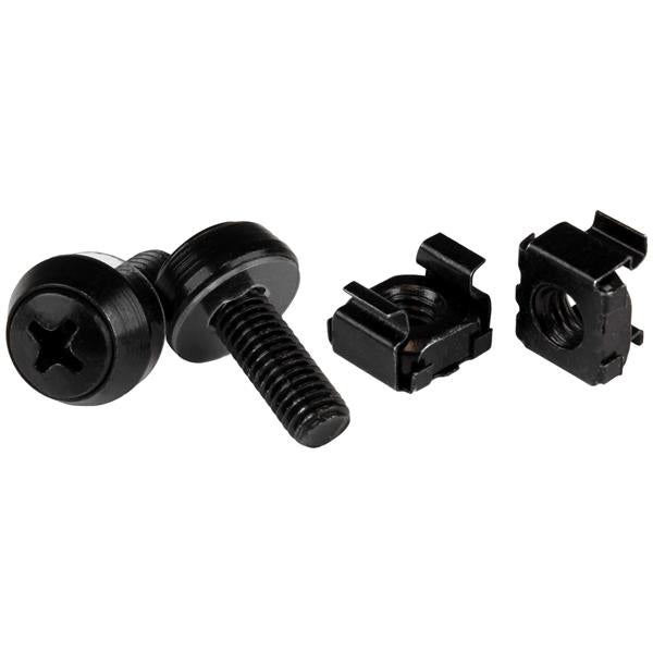 StarTech.com M6x12mm Screws and Cage Nuts x100 Black - NWT FM SOLUTIONS - YOUR CATERING WHOLESALER