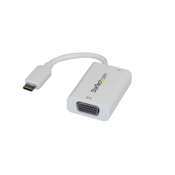 StarTech.com USB C to VGA Adapter with PD 60W White - NWT FM SOLUTIONS - YOUR CATERING WHOLESALER