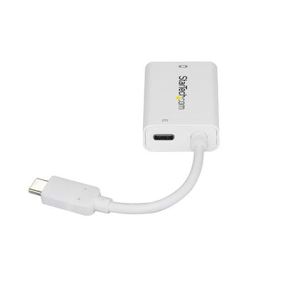 StarTech.com USB C to VGA Adapter with PD 60W White