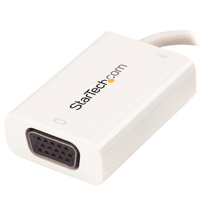 StarTech.com USB C to VGA Adapter with PD 60W White