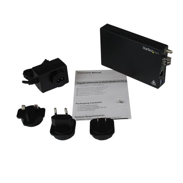 StarTech.com Fibre Media Converter GB 1000Mbps 550m