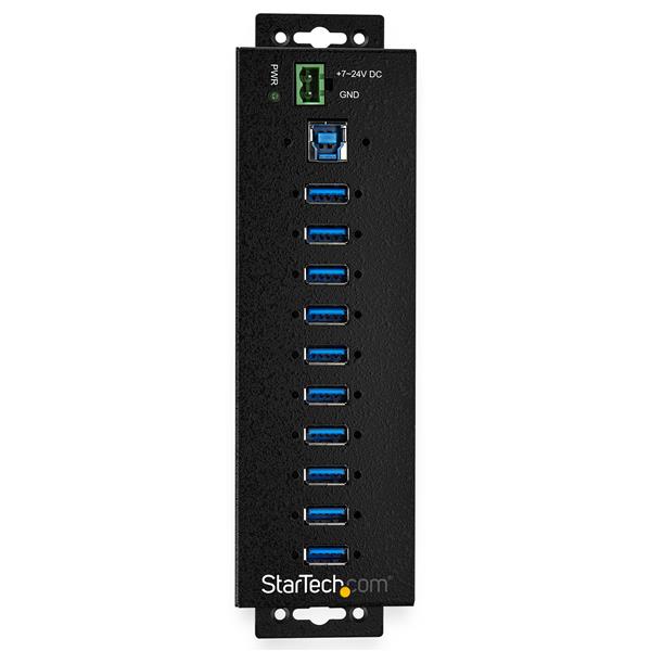 StarTech.com 10 Port USB3 Ind Hub with Power Adapter