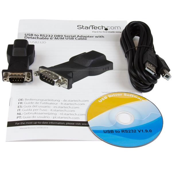 StarTech.com USB TO NULL MODEM RS232 DB9 ADAPTER FTDI