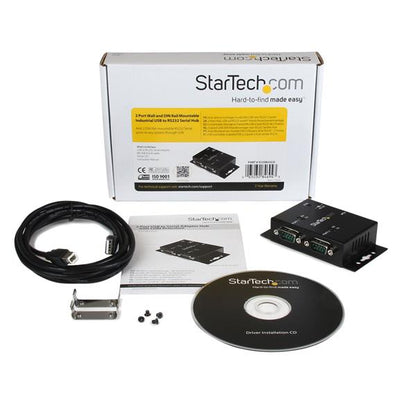 StarTech.com 2PT Ind Mount USB to Serial Adapter Hub
