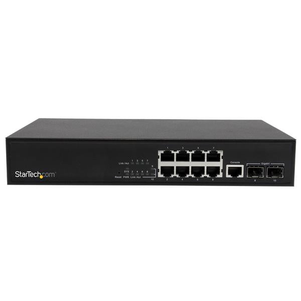 StarTech.com 10 Port L2 GbE Switch 2 Open SFP Slots