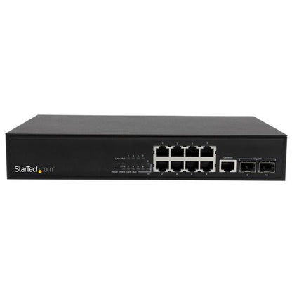 StarTech.com 10 Port L2 GbE Switch 2 Open SFP Slots