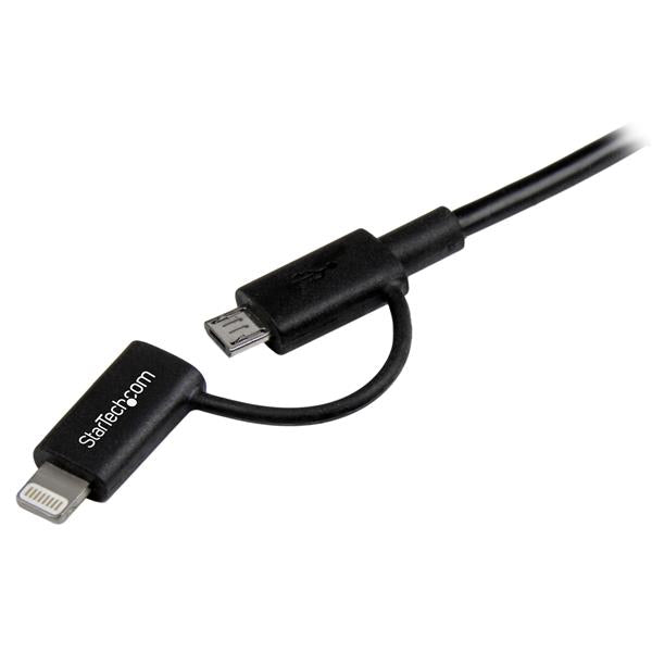 StarTech.com 1m Apple Lightning or Micro USB to USB