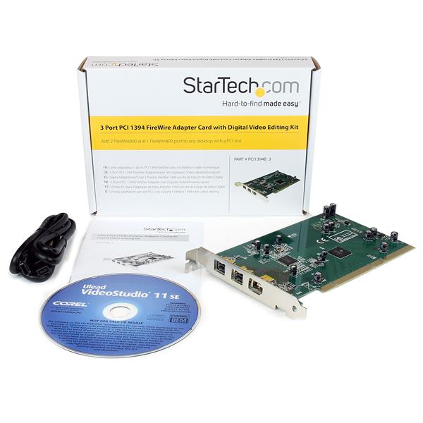 StarTech.com 3 Port PCI 1394b FireWire Card with DV