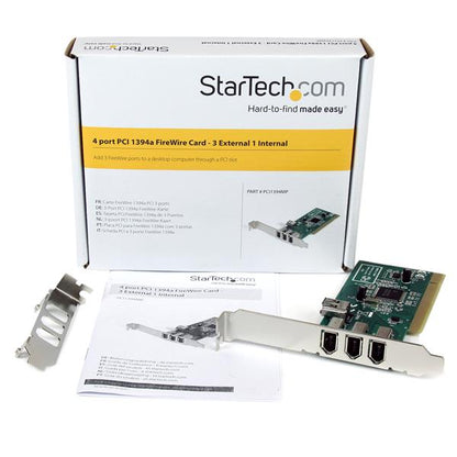 StarTech.com 4 Port PCI 1394a FireWire Adapter Card