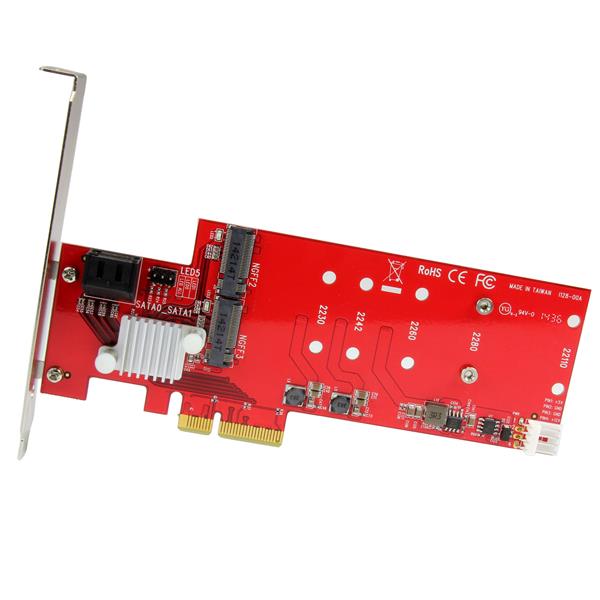 StarTech.com 2 Slot PCIe M.2 RAID Card 2x SATA3 Ports