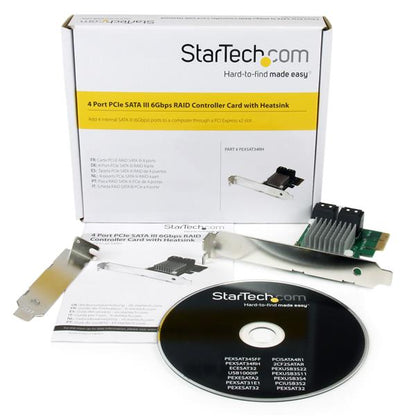StarTech.com 4PT PCIe SATA3 RAID Card HyperDuo SSD
