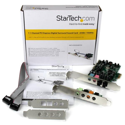 StarTech.com 7.1 PCIe Channel Sound Card 24bit 192KHz