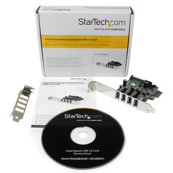 StarTech.com 4 Port PCIe USB 3.0 Controller Card UASP