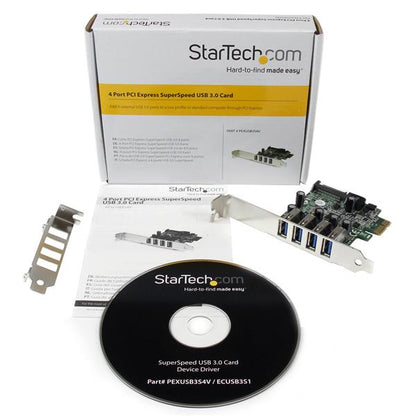 StarTech.com 4 Port PCIe USB 3.0 Controller Card UASP