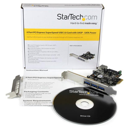 StarTech.com 4 Port PCIe USB 3.0 Adapter Card