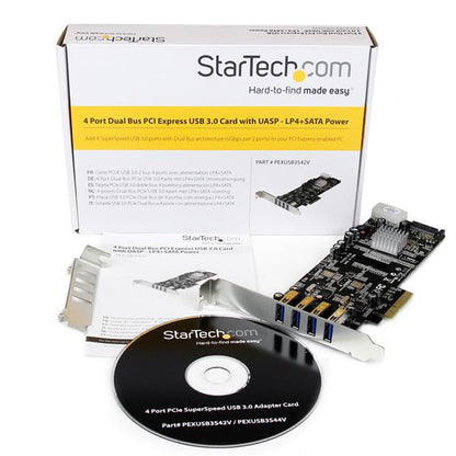 StarTech.com 4PT PCIe USB3 Card Adapter UASP SATA LP4