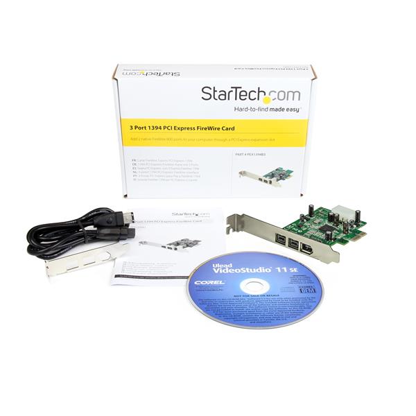 StarTech.com 3 Port 2b 1a PCI Express FireWire Card